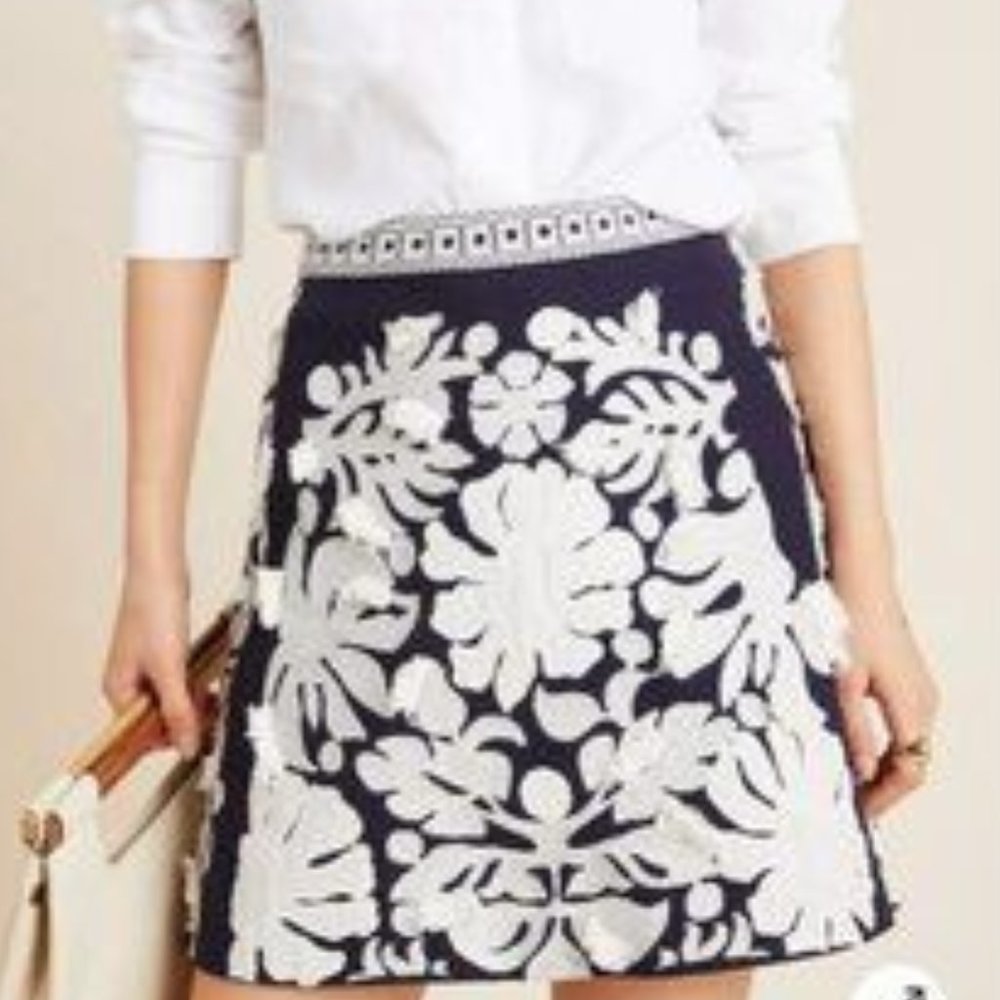 Maeve Liesl Fringed Mini Skirt